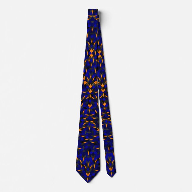 Tie with orange and blue diamonds (Front)