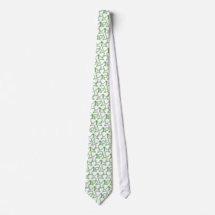 Tie with shamrock pattern