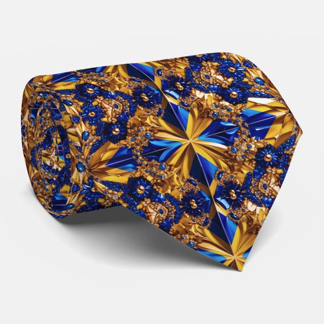 Tie with Sweden Colours Design (Rolled)