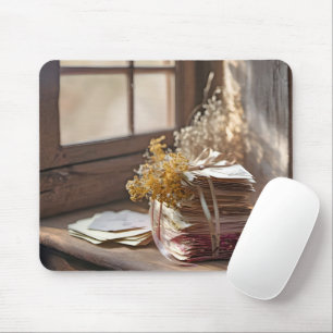 Tied Love Letters By Window Mouse Pad