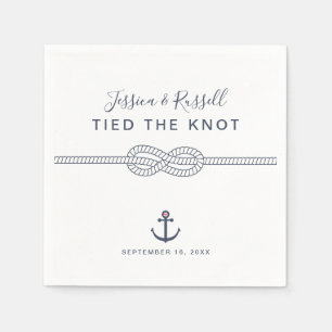 Tied The Knot Anchor Wedding Napkin