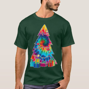 TieDye Christmas Groovy 60s Vintage Retro Christma T-Shirt