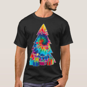 TieDye Christmas Groovy 60s Vintage Retro Christma T-Shirt