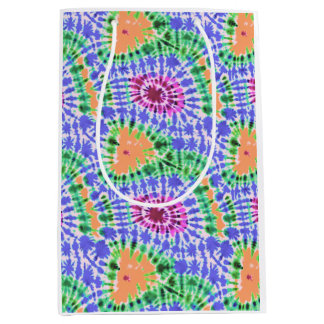 Tiedye colorful pattern medium gift bag