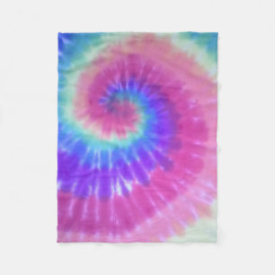 tiedye fleece blanket rainbow spiral