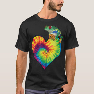 TieDye Heart Love Tree Frog Cute Funny Colourful T-Shirt