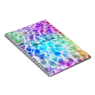 Tiedye Hippie Wavy Rainbow Effect Notebook