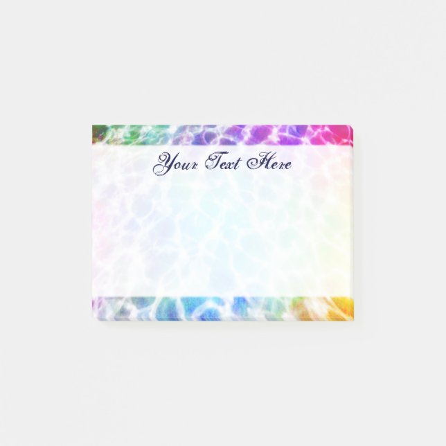 Tiedye Hippie Wavy Rainbow Effect Post-it Notes (Front)