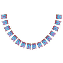 tiedye party bunting banner Peace sign