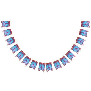 tiedye party bunting banner Peace sign