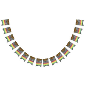 tiedye party bunting banner Rasta 1