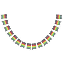 tiedye party bunting banner Rasta 2