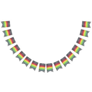 tiedye party bunting banner Rasta 2