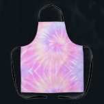 Tiedye Pastel Rainbow Spiral Hippie Tie Dye   Apron<br><div class="desc">Pastel tie dye pattern design rainbow colour. Pastel pink,  yellow,  blue tiedye shibori hippie spiral design pattern Apron</div>