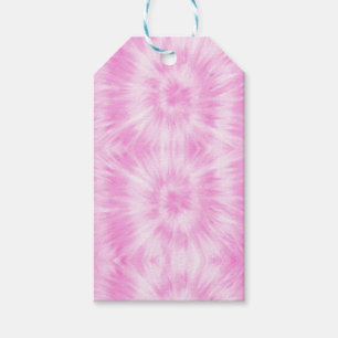 Tiedye Pink Spiral Hippie Tie Dye   Gift Tags
