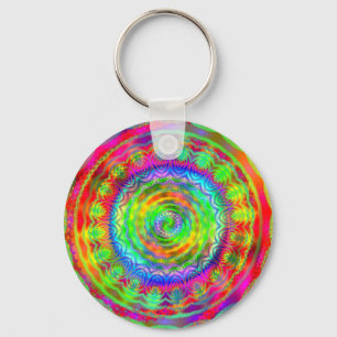 Tiedye Target Keychain