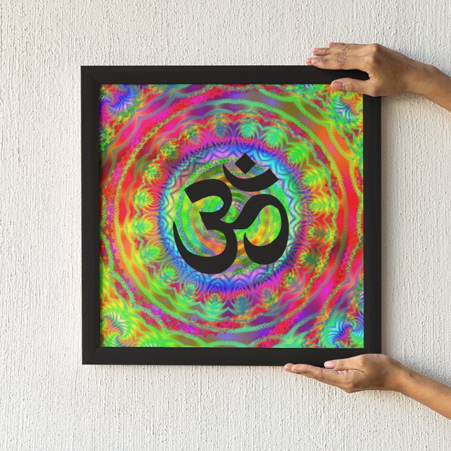 Tiedye Target with Om Symbol Poster (Creator Uploaded)