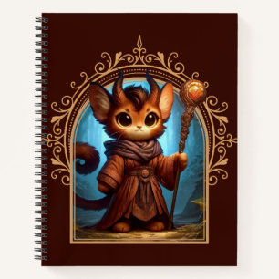 Tiefling Feline Fantasy Adventure Notebook