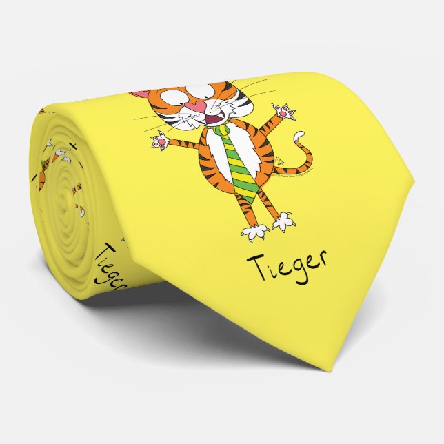 Tieger Tiger Big Chat Drôle Cravate Homme (Roulé)