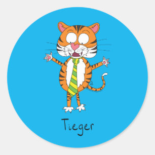 Tieger Tiger With a Necktie Sticker