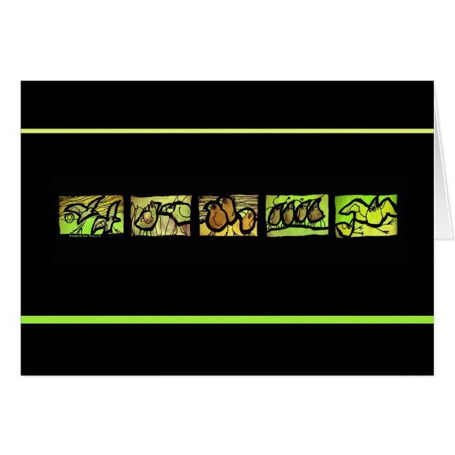 Tierce en Taille Vert Card (Front Horizontal)