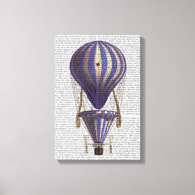 Tiered Hot Air Balloon Blue Canvas Print (Front)