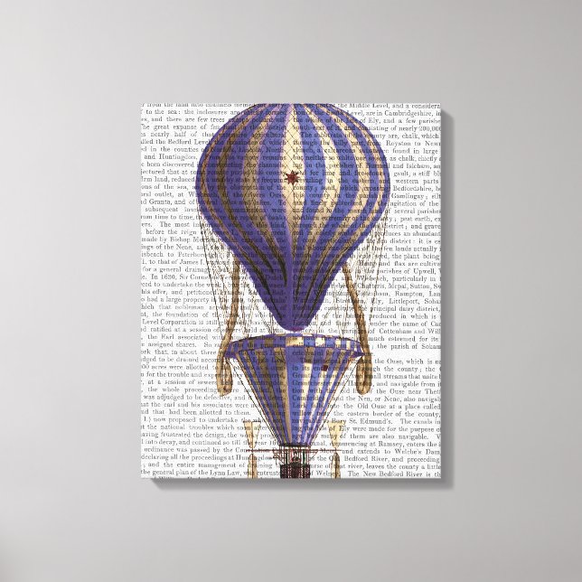 Tiered Hot Air Balloon Blue Canvas Print (Front)