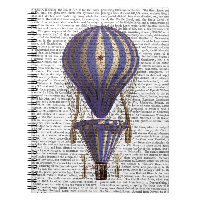 Tiered Hot Air Balloon Blue Notebook (Front)