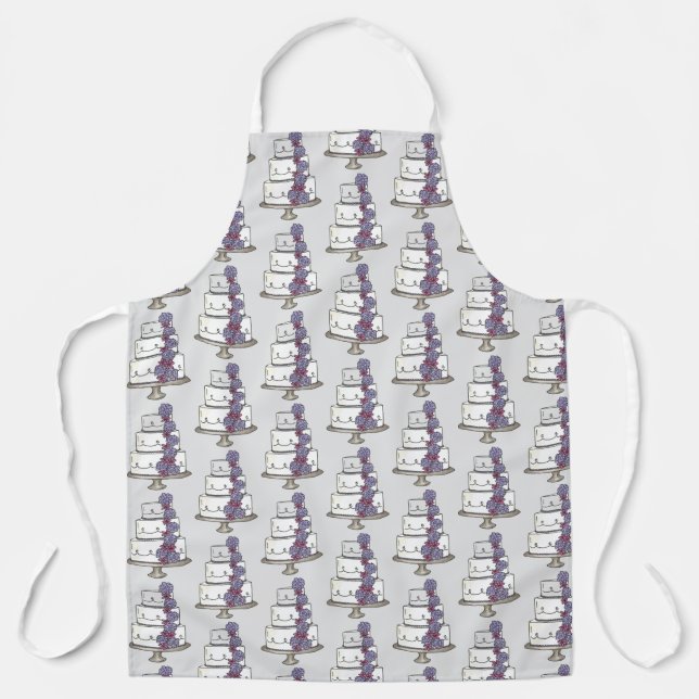 Tiered Wedding Cake Decorator Bakery Pastry Chef Apron (Front)