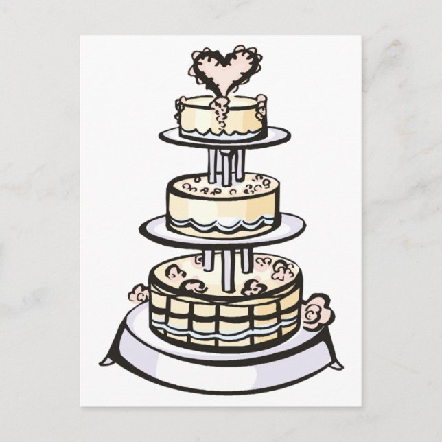 Tiered Wedding Cake Postcard (Front)
