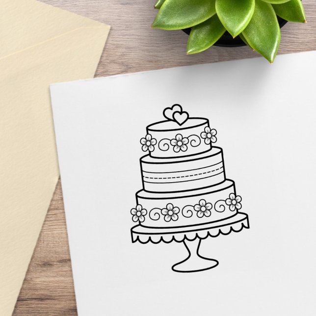 Tiered Wedding Cake Rubber Stamp (Creator Uploaded)