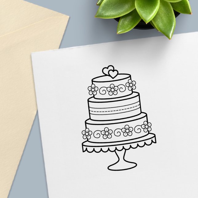 Tiered Wedding Cake Self-inking Stamp (Creator Uploaded)