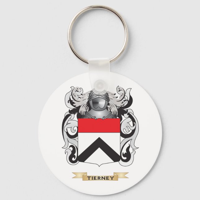 Tierney Family Crest (Coat of Arms) Keychain (Front)