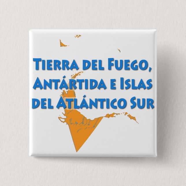 Tierra del Fuego Province 2 Inch Square Button (Front)
