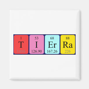 Tierra periodic table name magnet