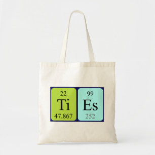Ties periodic table name tote bag