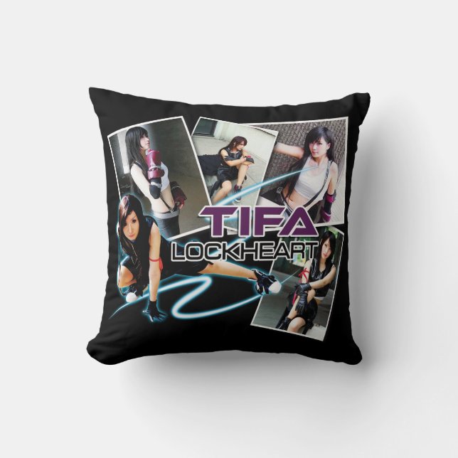 Tifa LockHeart Coussin Noir (Recto)