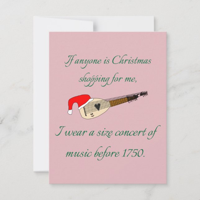 Tiff Theorbo Christmas Shopping Holiday Card (Front)