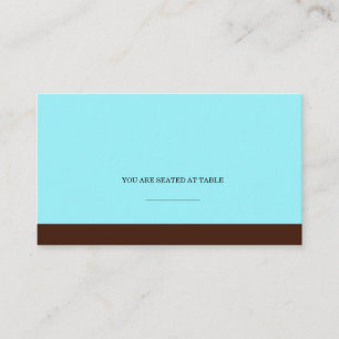Tiffany and Brown Wedding Placecards