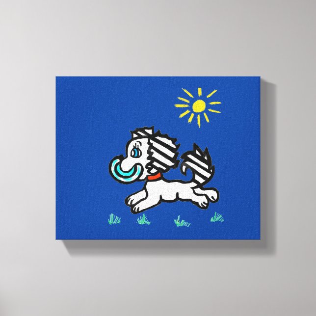 Tiffany and her Frisbee  Canvas Print (Front)