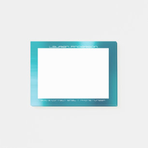 Tiffany Aqua White Office Custom Personalized Post-it Notes