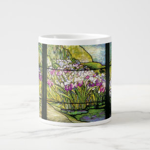 Tiffany Art Nouveau Iris Fleurs Jumbo Mug