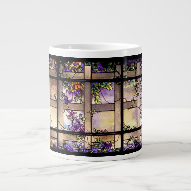 Tiffany Art Nouveau Stained Glass Jumbo Mug (Front)