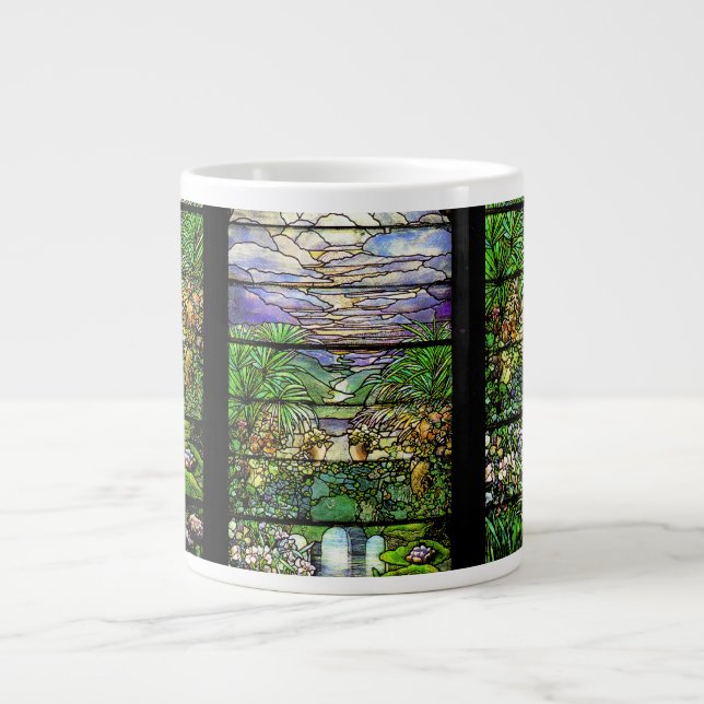 Tiffany Art Nouveau Stainglass Jumbo Mug (Devant)