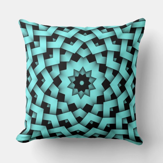 Tiffany Baby Blue Star Cercle Motif pétale Coussin (Recto)