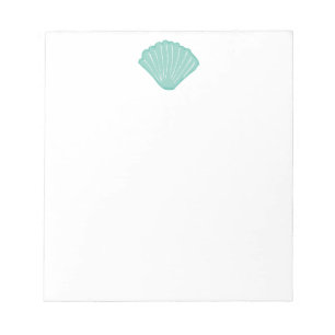 Tiffany Blue Seashell Illustration Notepad
