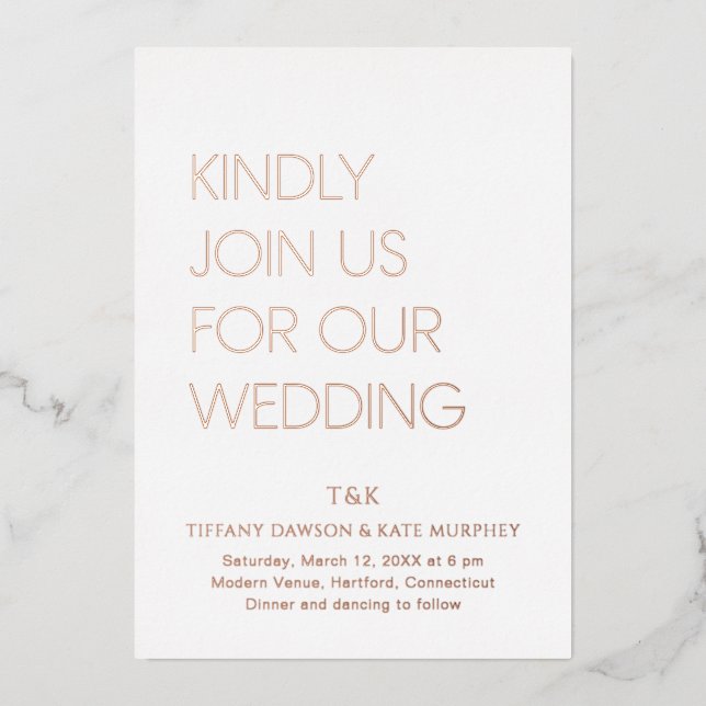 Tiffany Bold Modern Wedding (Front)
