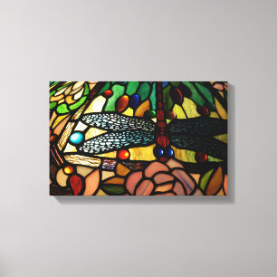 Tiffany Close Up Stained Glass Lamp Shade Canvas Print