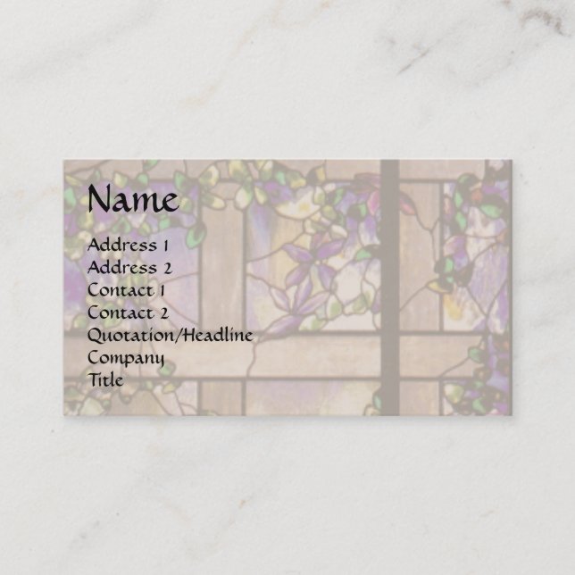 Tiffany Flowers Business Card (Front)