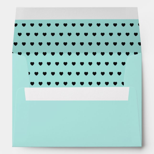 Tiffany Hearts Envelope (teal blue) (Back (Bottom))